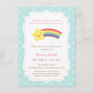 Twinkle Twinkle Little Star Baby Shower Invitation