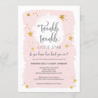 Twinkle Twinkle Little Star Baby Shower Invitation