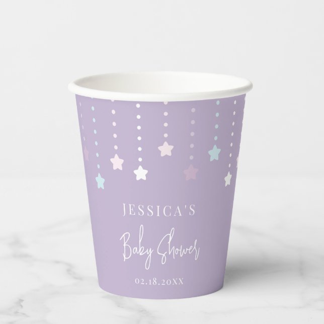 Twinkle Twinkle Little Star Baby Shower Paper Cups (Front)