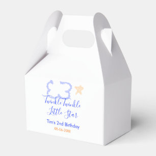 Twinkle twinkle little star birthday purple orange favor box