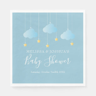 Twinkle Twinkle Little Star Blue Baby Boy Shower Napkin
