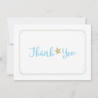 Twinkle Twinkle Little Star Blue Gold Thank You