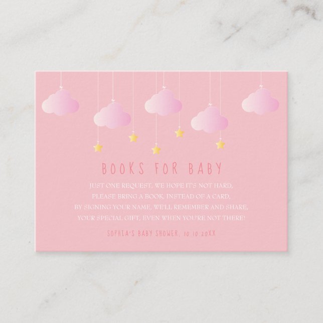Twinkle Twinkle Little Star Books for Baby Request Enclosure Card (Front)