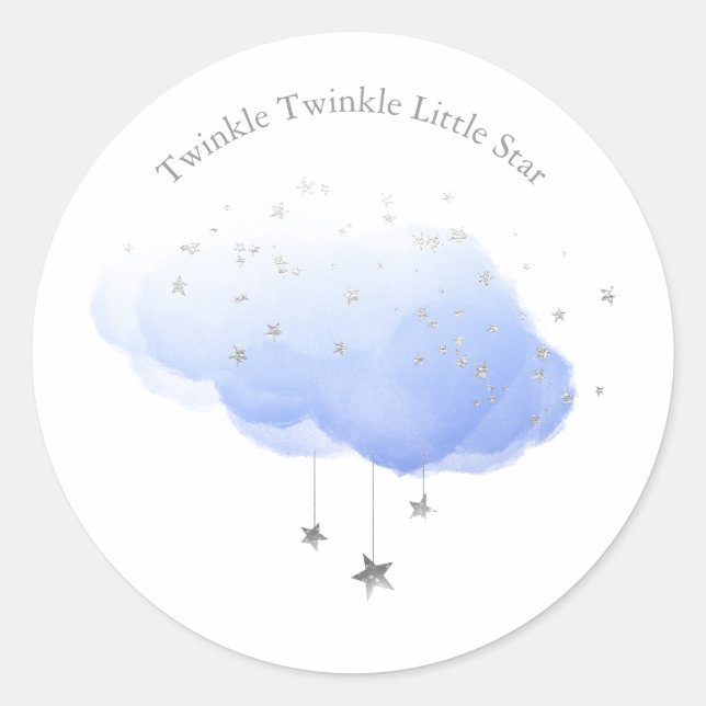 Twinkle Twinkle Little Star Classic Round Sticker (Front)