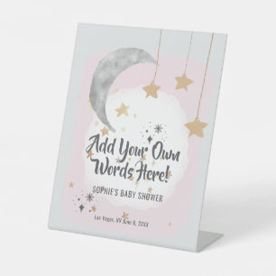 Twinkle Twinkle Little Star Custom Words Pedestal Sign