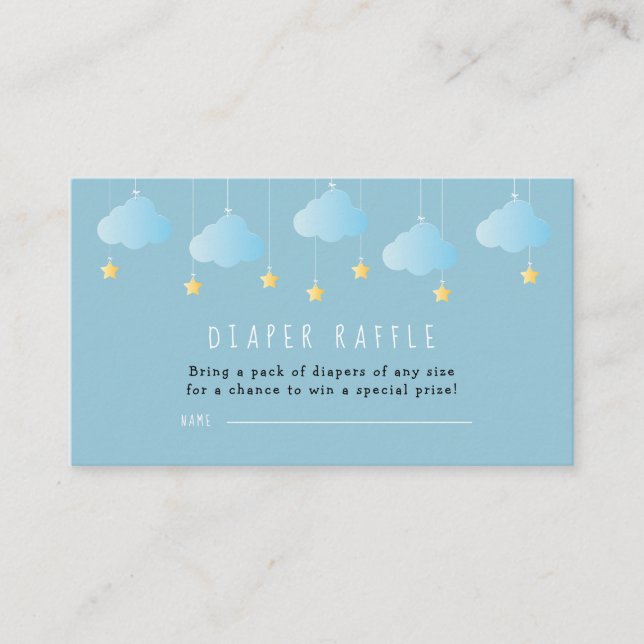 Twinkle Twinkle Little Star Diaper Raffle Ticket Enclosure Card (Front)