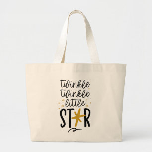Twinkle Twinkle Little Star Doodle Large Tote Bag