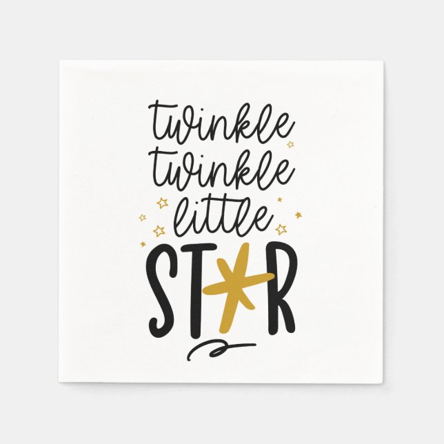Twinkle Twinkle Little Star Doodle Napkin (Front)