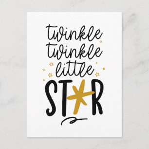 Twinkle Twinkle Little Star Doodle Postcard
