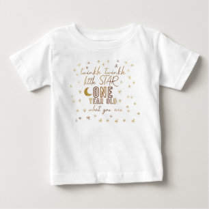 Twinkle Twinkle Little Star First Birthday Baby T-Shirt