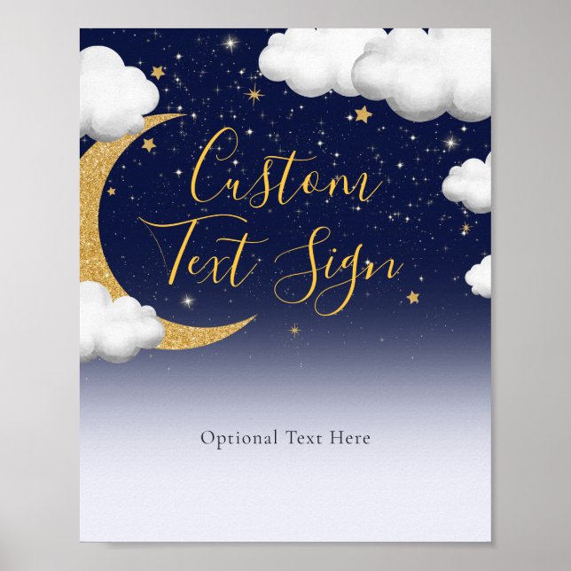 Twinkle Twinkle Little Star First Birthday Sign (Front)