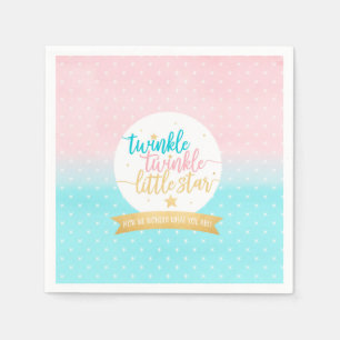 Twinkle Twinkle Little Star Gender Reveal Napkin