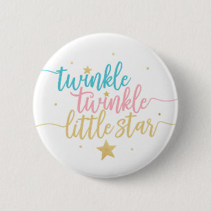 Twinkle Twinkle Little Star Gender Reveal Shower 2 Inch Round Button