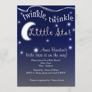 Twinkle, twinkle, little star invitation