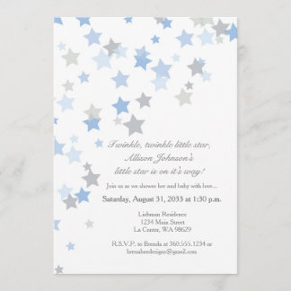Twinkle Twinkle Little Star Invitation argent