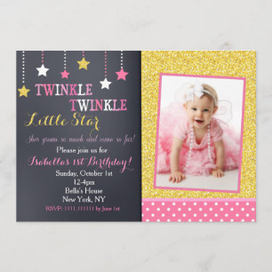 Twinkle Twinkle Little Star Invitation d'anniversa