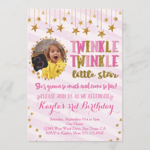 Twinkle Twinkle Little Star Invitation d'anniversa