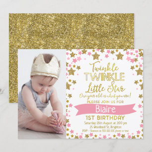 Twinkle Twinkle Little Star Invitation d'anniversa