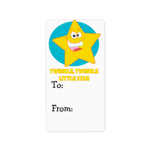 twinkle twinkle little star label
