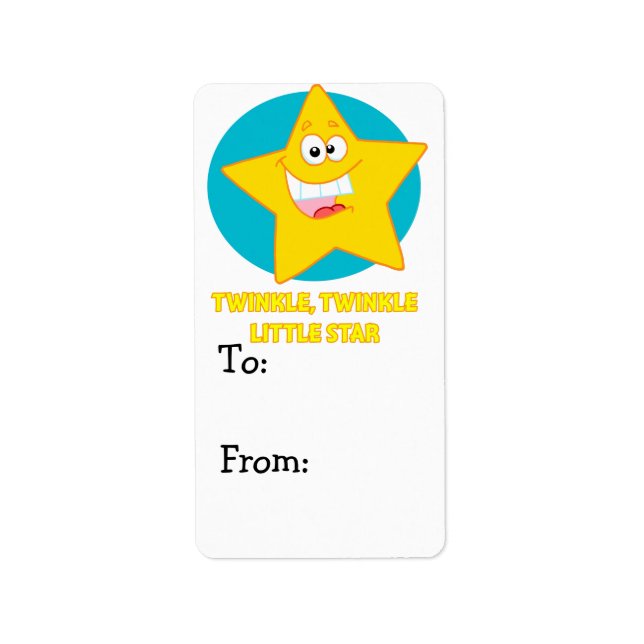 twinkle twinkle little star label (Front)