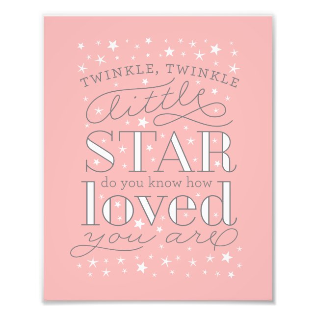 Twinkle Twinkle Little Star Nursery Art Print (Front)