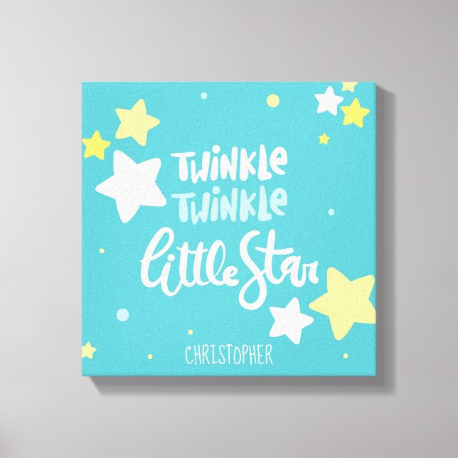 Twinkle twinkle little star nursery wall canvas (Front)