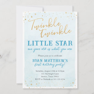 Twinkle Twinkle Little Star Party Invitation