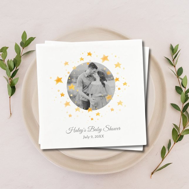 Twinkle Twinkle Little Star Photo Baby Shower Napkin (Twinkle Twinkle Little Star Photo Baby Shower Napkins)