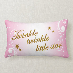 Twinkle, Twinkle Little Star - Pink Lumbar Pillow