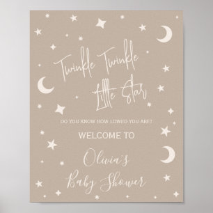 Twinkle Twinkle Little Star Shower Welcome Sign