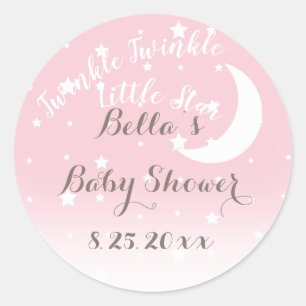 Twinkle Twinkle Little Star Stickers rose pâle