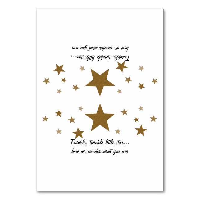 Twinkle Twinkle Little Star Tent Cartes (Par défaut)