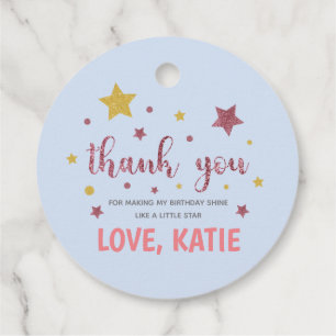 Twinkle Twinkle Little Star Thank You Favour Tags