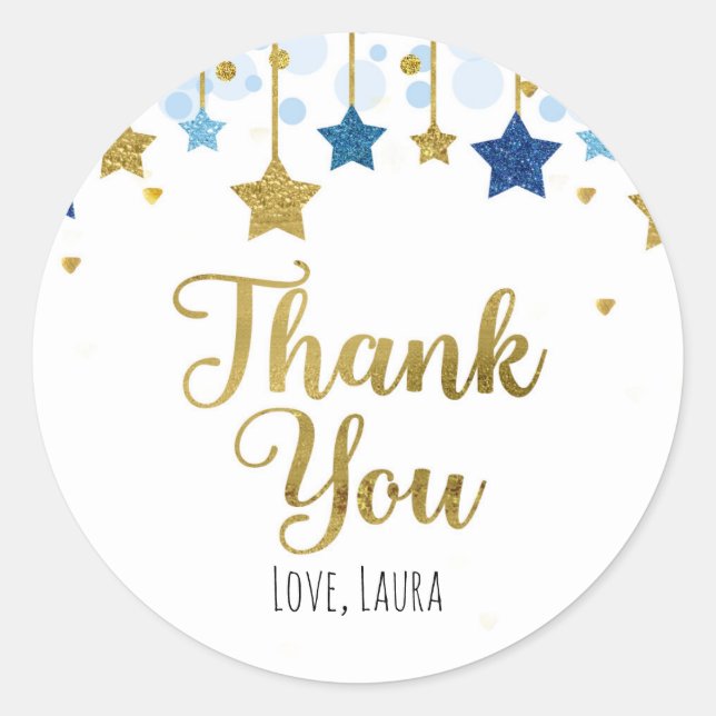Twinkle Twinkle Little Star Thank You Stickers (Front)