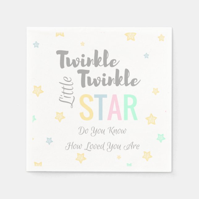 Twinkle Twinkle Little Star Theme - Paper Napkins (Front)