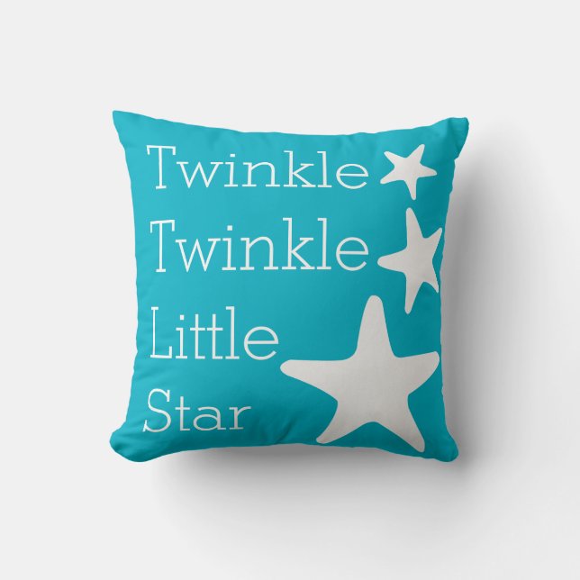 Twinkle Twinkle Little Star Throw Pillow (Front)