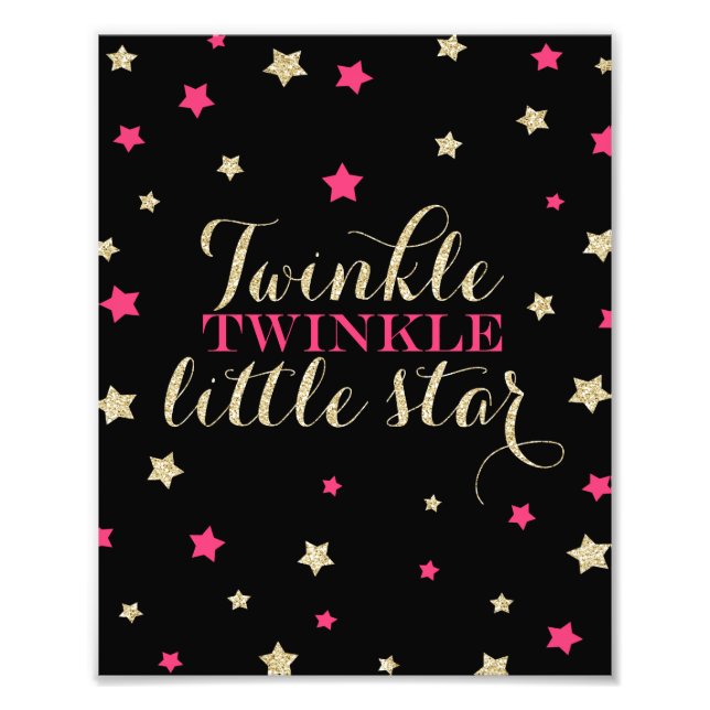 Twinkle Twinkle Little Stars Nursery Print (Front)