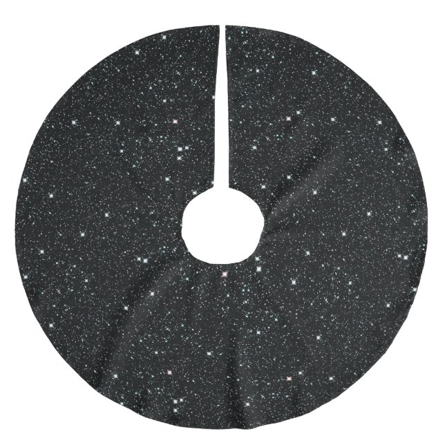 TWINKLE, TWINKLE, LITTLE STARS (outer space) ~ Brushed Polyester Tree Skirt (Front)