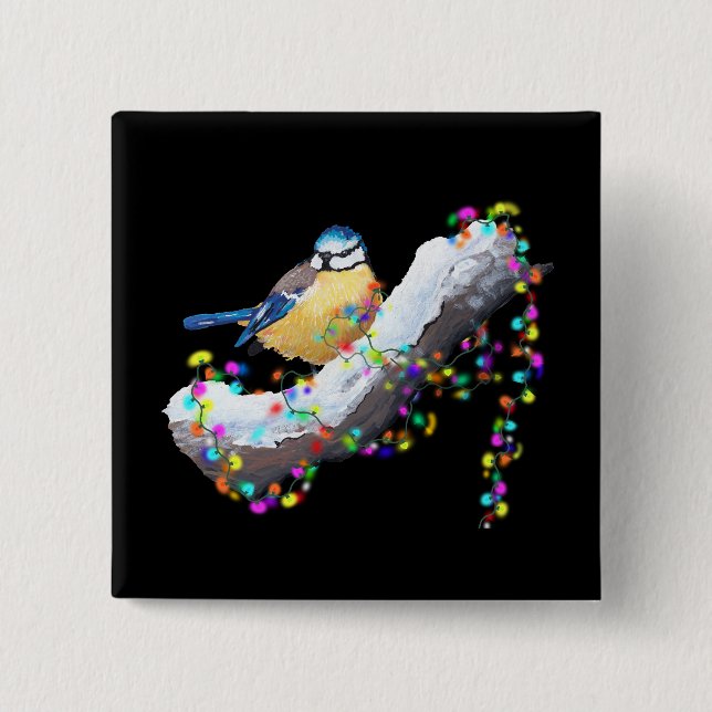 Twinkle Twinkle Little Tit 2 Inch Square Button (Front)