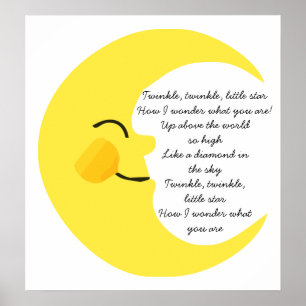 Twinkle Twinkle Moon Poster