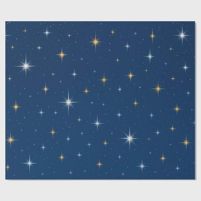 Twinkle twinkle star wrapping paper (Flat)