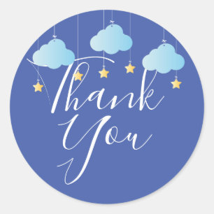 Twinkle twinkle thank you baby shower classic round sticker