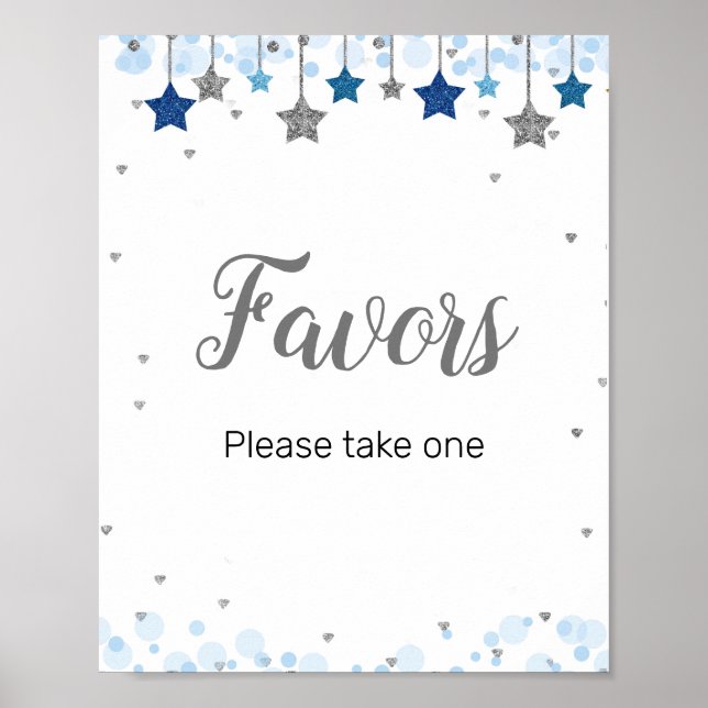 Twinkle Twinkle Watercolor Favour Sign (Front)