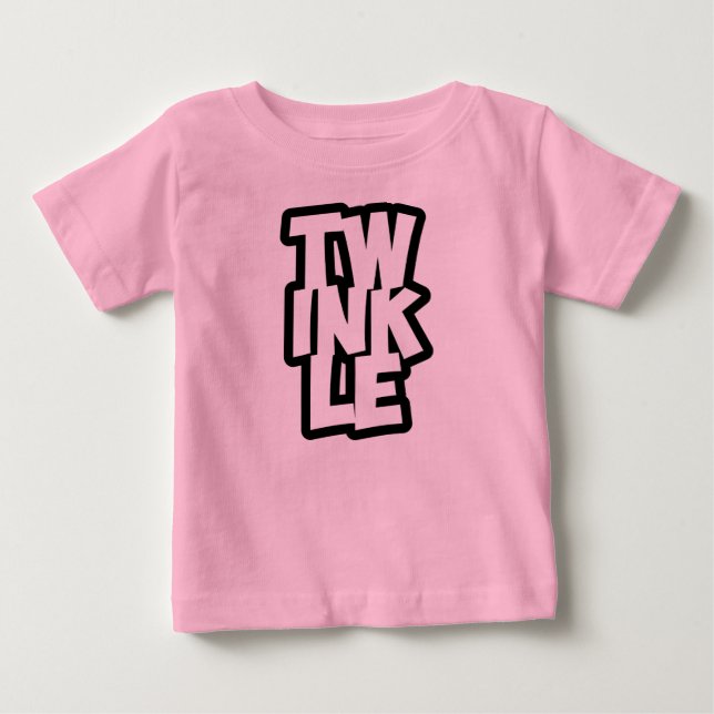 TWINKLE typography baby t-shirt (Front)