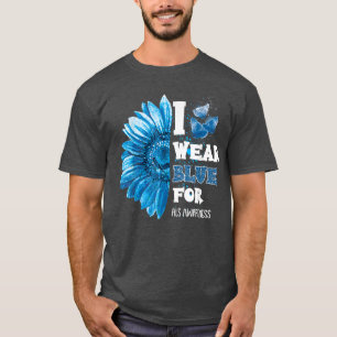 TwinkleHeart Sunflower I Wear Blue For Als Awarene T-Shirt