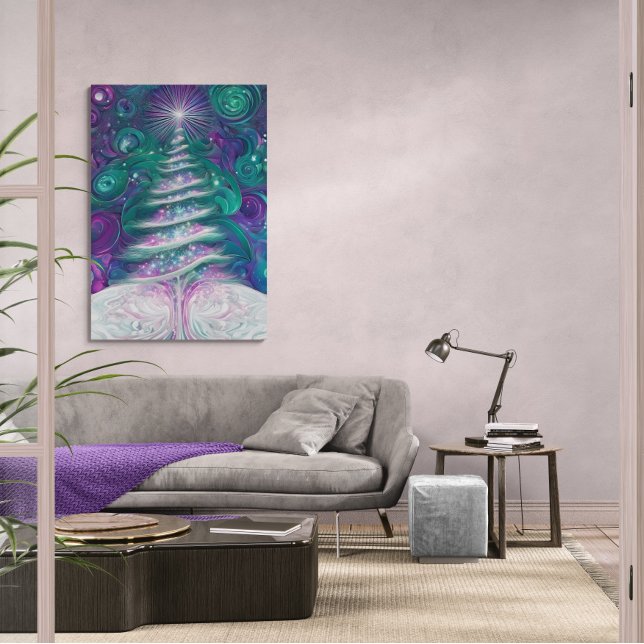 Twinkling Christmas Tree Canvas Print (Inspired Look)