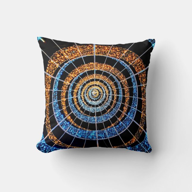 Twinkling Light Spiral Throw Pillow (Front)