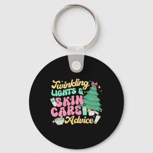 Twinkling Lights & Skin Care Advice Keychain