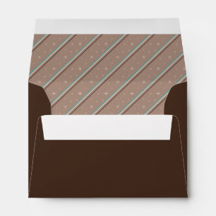 Twinkling Lights Diagonal Stripe Cocoa Brown ID596 Envelope