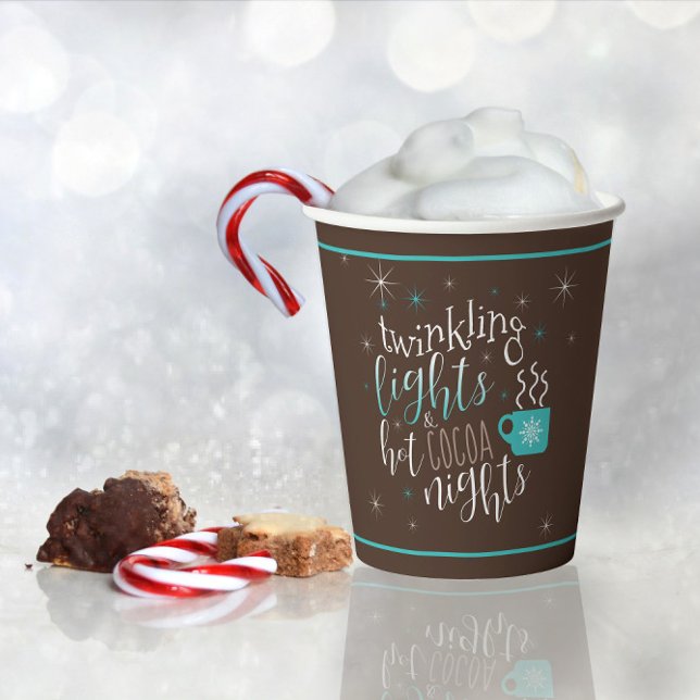 Twinkling Lights Hot Cocoa Nights ID593 Paper Cups (Creator Uploaded)